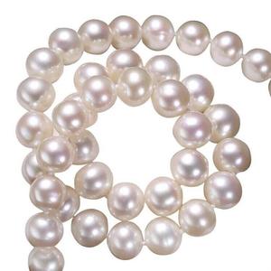 <span class=keywords><strong>Collana</strong></span> <span class=keywords><strong>di</strong></span> <span class=keywords><strong>Perle</strong></span> d'Acqua Dolce Autentiche a Lucentezza Intensa 7-8mm, Girocollo Bianco Naturale, Gioielli da <span class=keywords><strong>Donna</strong></span> - Product Image 2