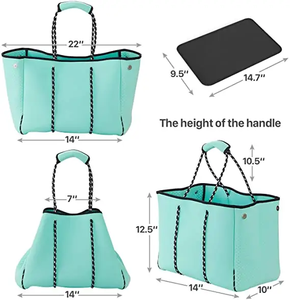 Mode chine rayure toile néoprène léger <span class=keywords><strong>Carven</strong></span> sac personnalisé impérial sacs à main pour femmes/dame/filles - Product Image 6