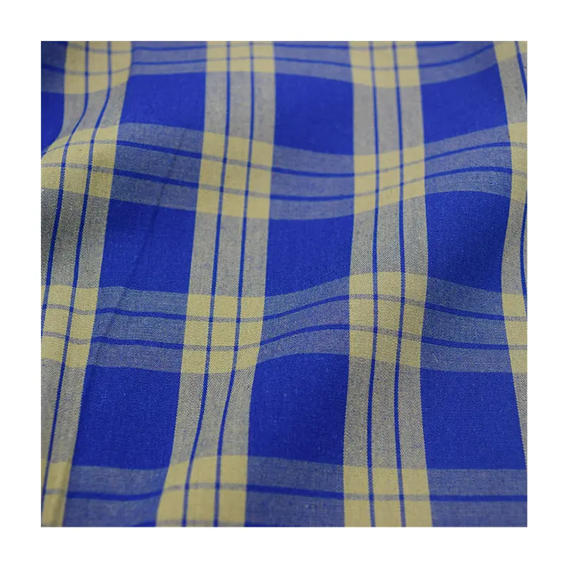 Venda quente xadrez poplin 100 algodão fio dyed madras check tecido