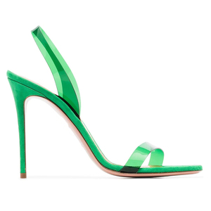 <span class=keywords><strong>Sandali</strong></span> in PVC trasparente <span class=keywords><strong>viola</strong></span> <span class=keywords><strong>con</strong></span> <span class=keywords><strong>tacco</strong></span> a spillo per scarpe verdi da donna - Product Image 4