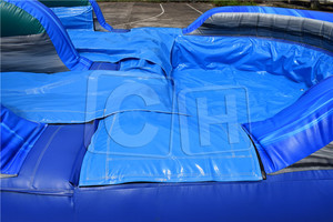 Toboggans aquatiques gonflables géants à double voie avec palmier tropical et piscine pour enfants et adultes pour parc d'attractions - Product Image 4