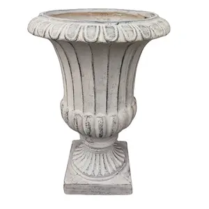 Classic Roman style garden lobby patio large round clay fiber urn flower pots planter wholesale