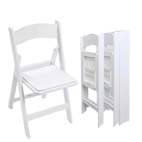 Chaise pliante en résine blanche Offre Spéciale portable pour fêtes de mariage en plein air matière plastique pour hôtels