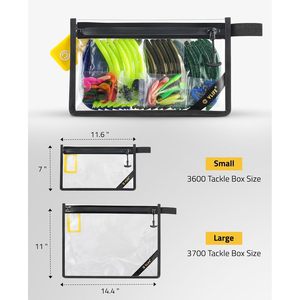 CVLIFE Soft Plastic Tackle Bag 2-Pack Fishing <b>Gear</b> Organizer With Webbing Handle For 3600 And 3700 Tackle <b>Box</b> Footprints - Product Image 6
