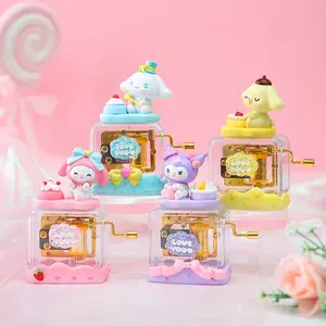 Creative Pig Star Moon Sanrioed Mechanism Music Box Kids' Surprise Gift Melodi Kulomi Home Decoration Soothing Ornaments