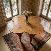 Table console au design moderne et luxueux, forme artistique, trois pieds, table ronde pour la maison, le restaurant, l'hôtel, le salon, meubles