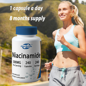 OEM/ODM Vente chaude Niacinamide (Vitamine <span class=keywords><strong>B3</strong></span>) 500mg, 240 capsules - Non-OGM, Sans gluten, Vitamine <span class=keywords><strong>B3</strong></span> sans effet flushing - Product Image 4