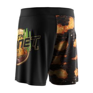 Shorts de Jiu-Jitsu Nogi pour Hommes 10th Planet Monster Sprawl Yellow MMA Fight Simple Black Sublimated Bjj Grappling - Product Image 4