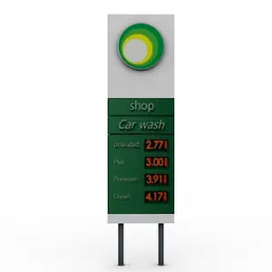 الجملة رخيصة مخصص للصدأ الرقمية لوحات Led سعر مجلس البنزين الغاز محطة سعر لافتة من البيلون