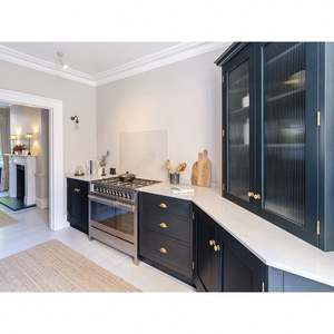 Meubles de cuisine modernes neufs en bois massif avec évier, design noir, fabrication en usine - Product Image 5