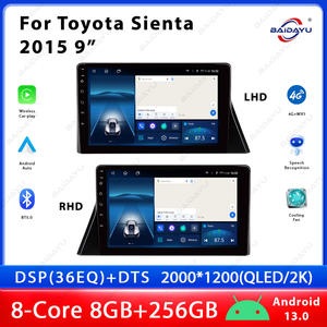 9 pouces IPS <span class=keywords><strong>Android</strong></span> 13 <span class=keywords><strong>autoradio</strong></span> GPS stéréo tableau de bord Wifi/BT USB pour <span class=keywords><strong>Toyota</strong></span> Sienta <span class=keywords><strong>2015</strong></span> écran tactile amplificateur DSP 1 an - Product Image 4