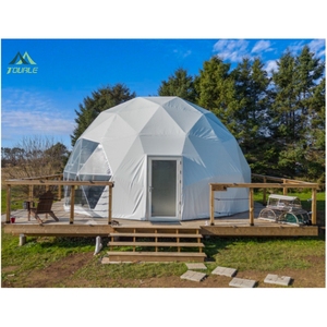 Maison de tente à dôme géodésique de 7m avec tentes de glamping en tissu PVC durable étanche hôtel de luxe en plein air - Product Image 1