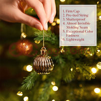 EAGLEGIFTS Ornements de Noël Ornements de boule suspendus d'arbre de Noël de luxe Produits de nouveauté de Noël Pendentifs de décoration