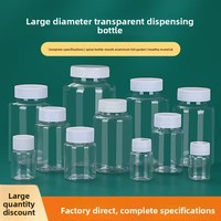 Botol Penyimpanan Plastik PET Transparan Persegi Besar dengan Tutup Sekrup untuk Cairan, Bubuk Padat, dan Obat-obatan Kecil 30ml Grosir