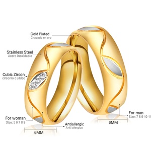 2021 <b>Couple</b> <b>Rings</b> Jewelry Designs Mexican <b>Wedding</b> Women Men Gold Filled <b>Rings</b> - Product Image 2