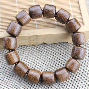 Pulsera de Cuentas de Madera Ling Gusi JST15LT de 15 mm, Geométrica, Pulida, Unisex, para Uso Diario, Joyería Cultural Coleccionable - Product Image 1