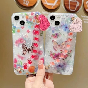 <span class=keywords><strong>Funda</strong></span> para <span class=keywords><strong>iPhone</strong></span> 13/14 Pro/Pro Max con <span class=keywords><strong>Correa</strong></span> de Muñeca Brillante, Protección 360°, Material TPU+PC, Diseño de Mariposa - Product Image 3