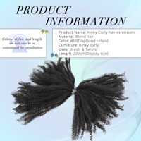 Extensions de cheveux synthétiques bouclés crépus, mélange afro, qualité usine, en cheveux humains