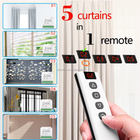 Module d'interrupteur intelligent pour rideaux RF 433 MHz, 5 canaux, télécommande, système de maison intelligente, volets roulants électriques, 10A