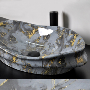 Матовый черный раковина керамическая раковина ваза дизайн - Product Image 3