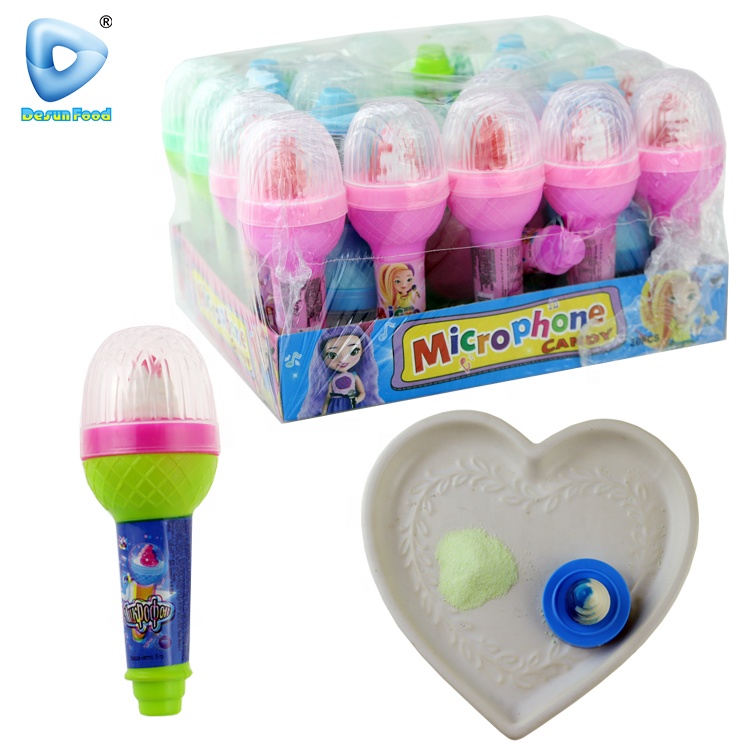 Funny Microphone Toy Pacifier Nipple Hard Candy With Sour Powder
