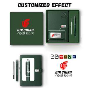 Set de Regalo de Cuaderno y Bolígrafo de Cuero PU de Lujo Personalizado con Logotipo Empresarial para Promociones - Product Image 3