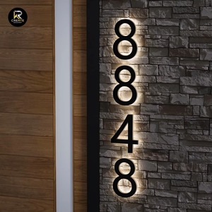 Luz LED 3D de Metal para Número de Casa, Regulable, de Acero Inoxidable, Retroiluminada, IP65, Impermeable, Letrero Publicitario, Logotipo, Dirección, Puerta - Product Image 1