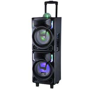 Chuyên nghiệp Xách Tay Xe đẩy karaoke loa với RGB LED chiếu sáng màu xanh răng & nhấp nháy ánh sáng lớn điện cho sử dụng ngoài trời - Product Image 2