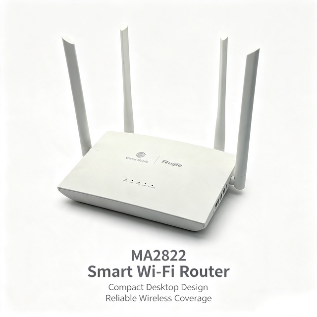 Used RG-MA2822 AX1800 Dual Band WiFi 6 Gigabit Router with Mesh AP Mode, Providing High-speed and Stable Network Connection