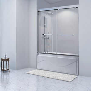 Telaio maniglia in acciaio inossidabile <span class=keywords><strong>vasca</strong></span> <span class=keywords><strong>da</strong></span> <span class=keywords><strong>bagno</strong></span> in vetro temperato schermo <span class=keywords><strong>per</strong></span> <span class=keywords><strong>doccia</strong></span> porta <span class=keywords><strong>per</strong></span> <span class=keywords><strong>doccia</strong></span> scorrevole in alluminio cromato <span class=keywords><strong>a</strong></span> doppia <span class=keywords><strong>vasca</strong></span> - Product Image 2