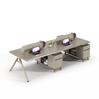 Meubles de bureau modulaires extensibles en bois, système de station de coworking moderne et populaire, pour 2, 4, 6 ou 8 personnes - Vente chaude directe usine