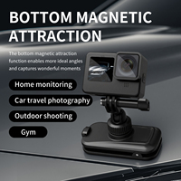 Support magnétique pour caméra d'action à fixation sur sac à dos, rotation panoramique et inclinaison à 360 degrés pour la photographie en extérieur, la randonnée, les voyages et la voiture