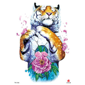 Tatuajes Temporales de Tigre para <span class=keywords><strong>Hombre</strong></span>, Diseño de <span class=keywords><strong>Media</strong></span> Manga, Novedad 2025 - Product Image 3