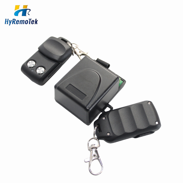 433MHz Universal Garage Door Remote Control Kit 2PCS Key Fob RF Wireless Learning Rolling Code Receiver Module Auto Gate