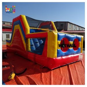 Parcours d'obstacles gonflable pour enfants avec toboggan, tunnel, mur d'escalade, jeu sportif pour fête de jardin - Product Image 1