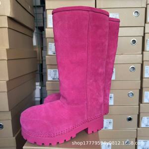 <span class=keywords><strong>Stivali</strong></span> Alti al Ginocchio da Donna <span class=keywords><strong>Marroni</strong></span> con Logo Personalizzato, in Pelliccia Rosa Caldo, con Plateau Rialzato e Design a Punta Larga, Caldi e Pelosi - Product Image 6