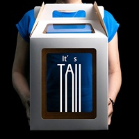 Meilleure vente, boîte en papier ondulé, emballage en papier, grande boîte à gâteaux avec fenêtre transparente