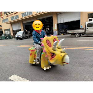 Manège à monnaie pour enfants, dinosaure ambulant d'intérieur, directement de l'usine, pour parc d'attractions, voitures jouets en fibre de verre, animaux Gua <span class=keywords><strong>Dinosau</strong></span> - Product Image 2