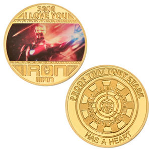 Monedas Conmemorativas Metálicas con Temática de Películas de Marvel Americanas, Monedas Doradas de Iron Man, Colección de Regalos - Product Image 2