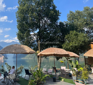 Parasol personnalisé, auvent pare-soleil, parasol de jardin, parasol de plage en paille avec franges - Product Image 2