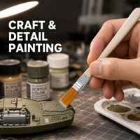 Pinceau plat à manche en bois et poils en nylon de 14 mm pour la peinture DIY, l'artisanat et les détails de modélisme – Outil de peinture pratique et compact