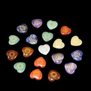 Đá Tự Nhiên Trái Tim Trang Trí 20Mm 7 Chakra Biểu Tượng Reiki Chữa Bệnh Năng Lượng Tinh Thần Pha Lê Quà Tặng Cho Thiền Yoga - Product Image 6