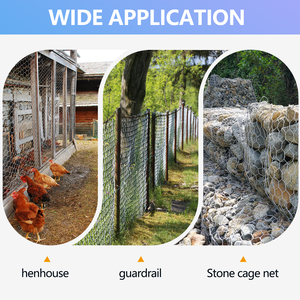 2x50ft Roll Animal Cage Fencing 23GA 0.6mm Galvanized Hexagonal <b>Wire</b> <b>Mesh</b> for Chicken <b>Wire</b> 1 Inch Opening - Product Image 3