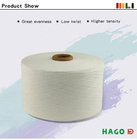 Fil à crocheter recyclé Hago en gros, fil de coton peigné turc pour tricot Ne 20/1 3 plis, pour gants et t-shirts