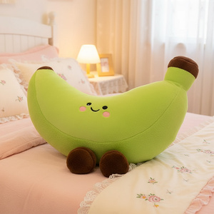 Oreiller en <span class=keywords><strong>peluche</strong></span> <span class=keywords><strong>banane</strong></span> anti-stress - Jouet fruit à longues pattes super doux pour enfants, oreiller décoratif et câlin amusant - Product Image 3