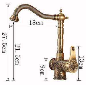 <span class=keywords><strong>Robinet</strong></span> de salle de bains évier, Style européen rétro, robinetterie de salle de bains à rotation de 360 degrés en laiton mélangeur d'<span class=keywords><strong>eau</strong></span> <span class=keywords><strong>chaude</strong></span> et <span class=keywords><strong>froide</strong></span> AF0751 - Product Image 2