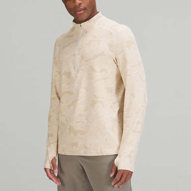 2022 Hot Sales new design Camouflage printed half zipper men long sleeve fashion sweatshirt