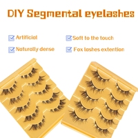 5 Paires DIY Épais Transparent Tige Cheveux Synthétiques Haute Rentabilité Bande Complète Faux Cils Cils Artificiels