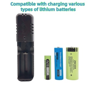Chargeur de batterie <span class=keywords><strong>à</strong></span> charge rapide 18650 26650 USB Type-C, démarrage sans tension, éclairage LED, compatible avec les montres intelligentes, alimentation portable - Product Image 4