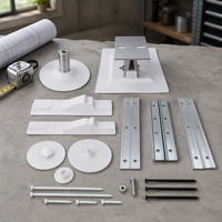 Accessoires solaires pour membrane de toiture TPO robuste : Base de support, Barre de terminaison, Capuchon de clou d'étanchéité